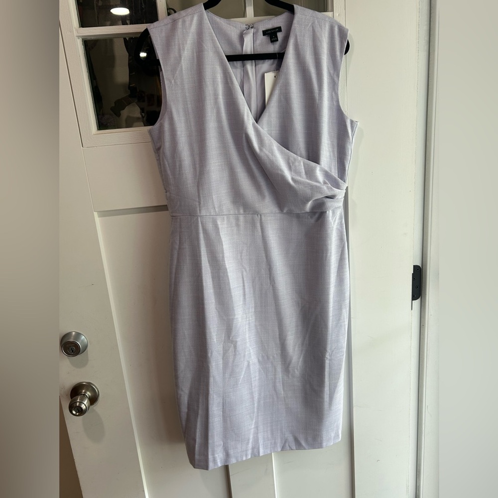 Ann Taylor Light Lavender Sleeveless Midi Dress